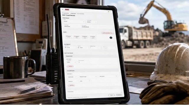 Hall Constructors field ticketing app